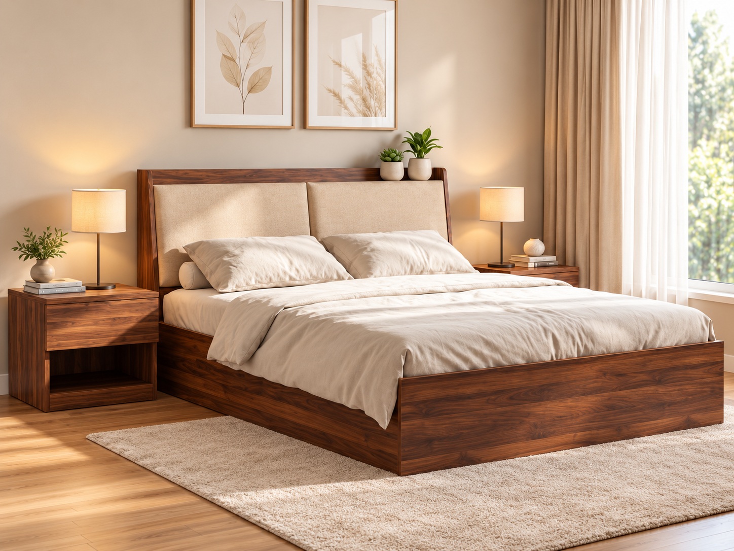 Elora Walnut Bed