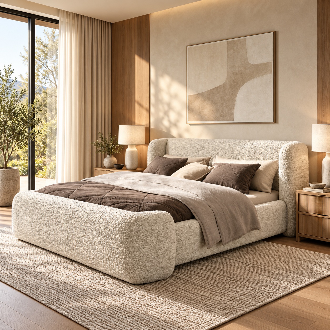 Bergen Bouclé Bed