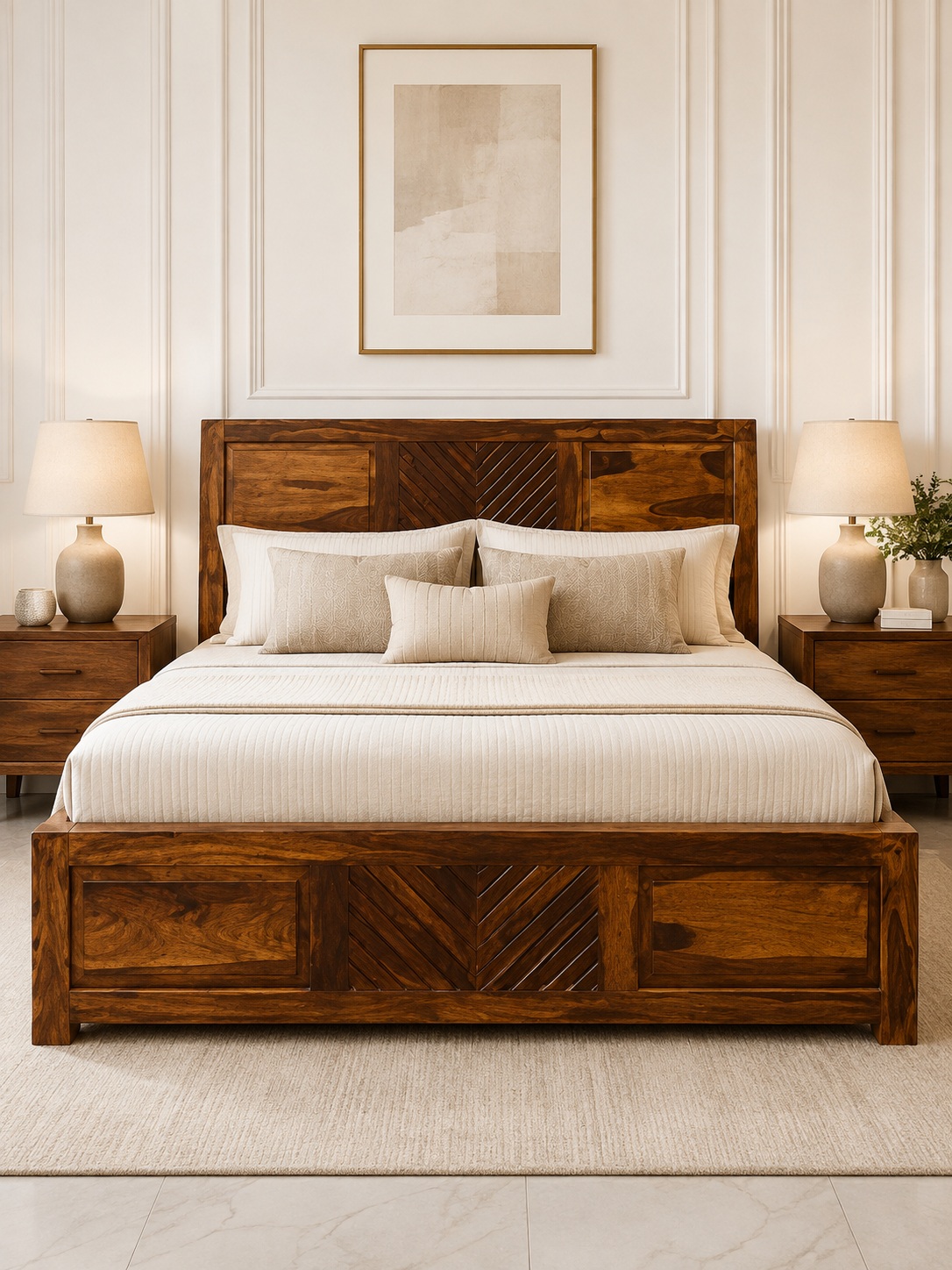 Chevron Wood Bed