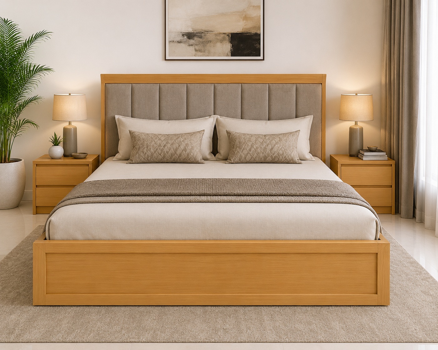 Oak Panel Bed