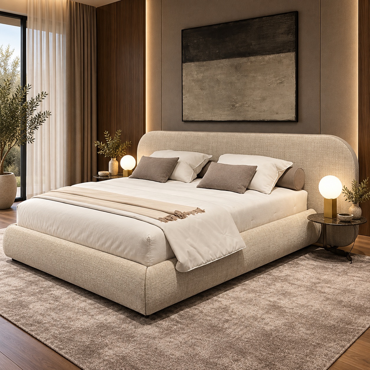 Sorrento Curve Bed